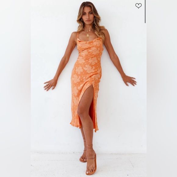 Fortune One Orange Dress - Picture 1 of 2